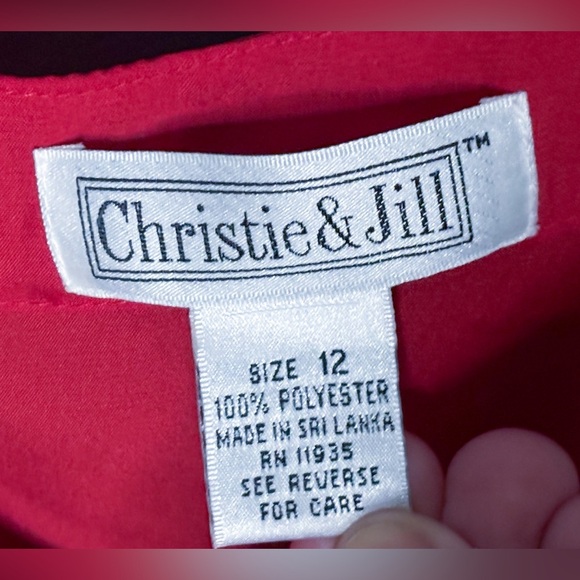 Vintage Red Pintuck Blouse Shirt Size 12 Secretary Geek Romance Neutral READ - Picture 3 of 5